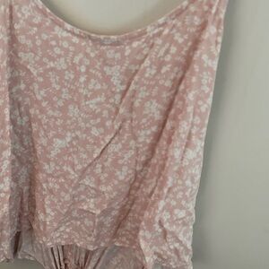Floral Pink Sleeveless Top